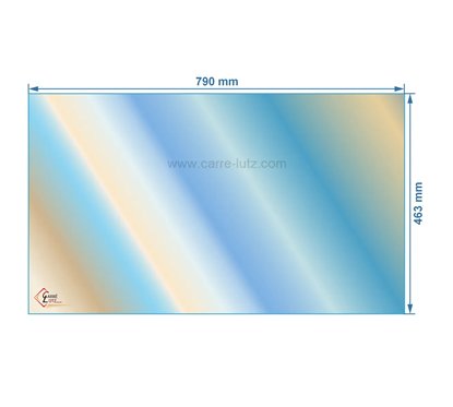 00287  AX126290A - verre réfractaire Vitrocéramique 790x463 mm Invicta 163,60 €