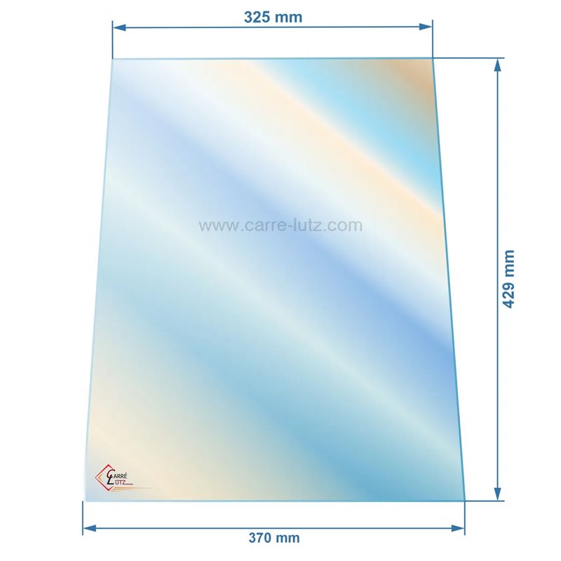 00288  AX605344B - verre réfractaire Vitrocéramique 429x370/325 mm Invicta Aratos 109,10 €