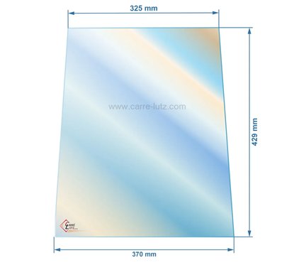 00288  AX605344B - verre réfractaire Vitrocéramique 429x370/325 mm Invicta Aratos 109,10 €