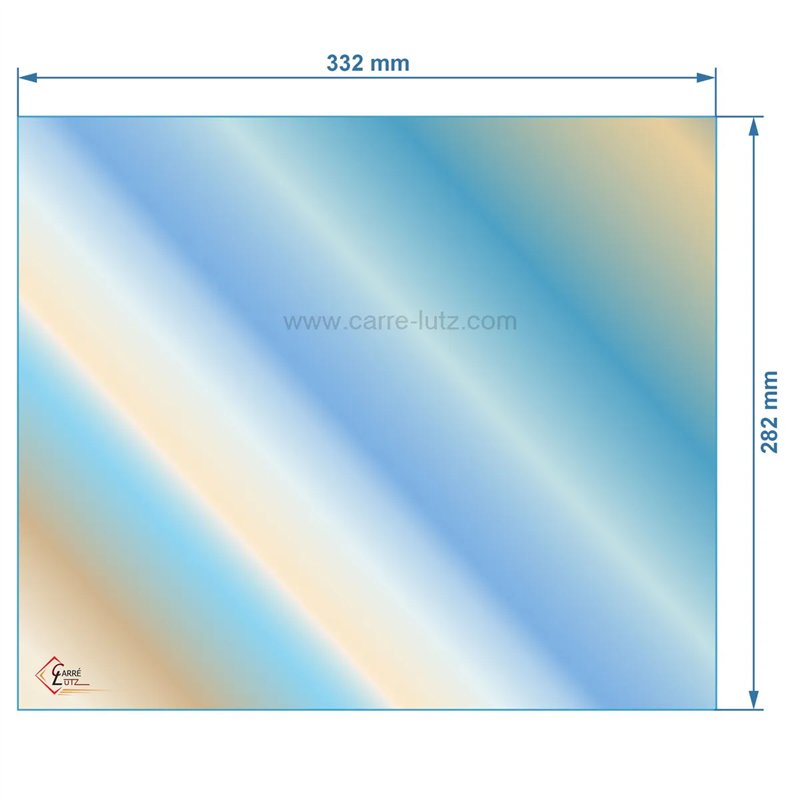 AX52700P - verre réfractaire Vitrocéramique 332x282 mm Invicta