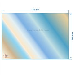 00291  AX126550 - verre réfractaire Vitrocéramique 730x500 mm Invicta 170,80 €