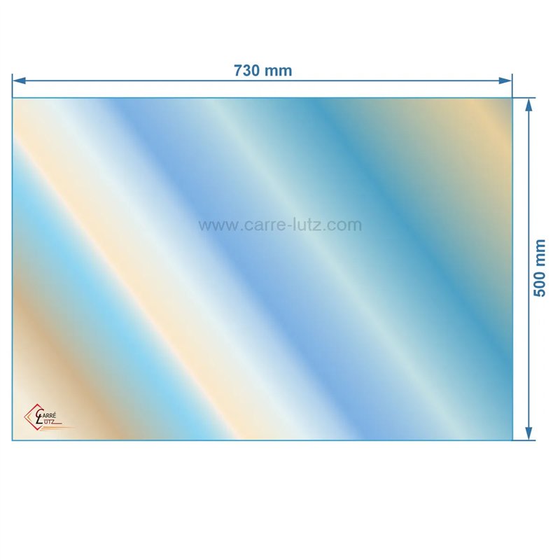 AX126550 - verre réfractaire Vitrocéramique 730x500 mm Invicta