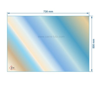 00291  AX126550 - verre réfractaire Vitrocéramique 730x500 mm Invicta 170,80 €