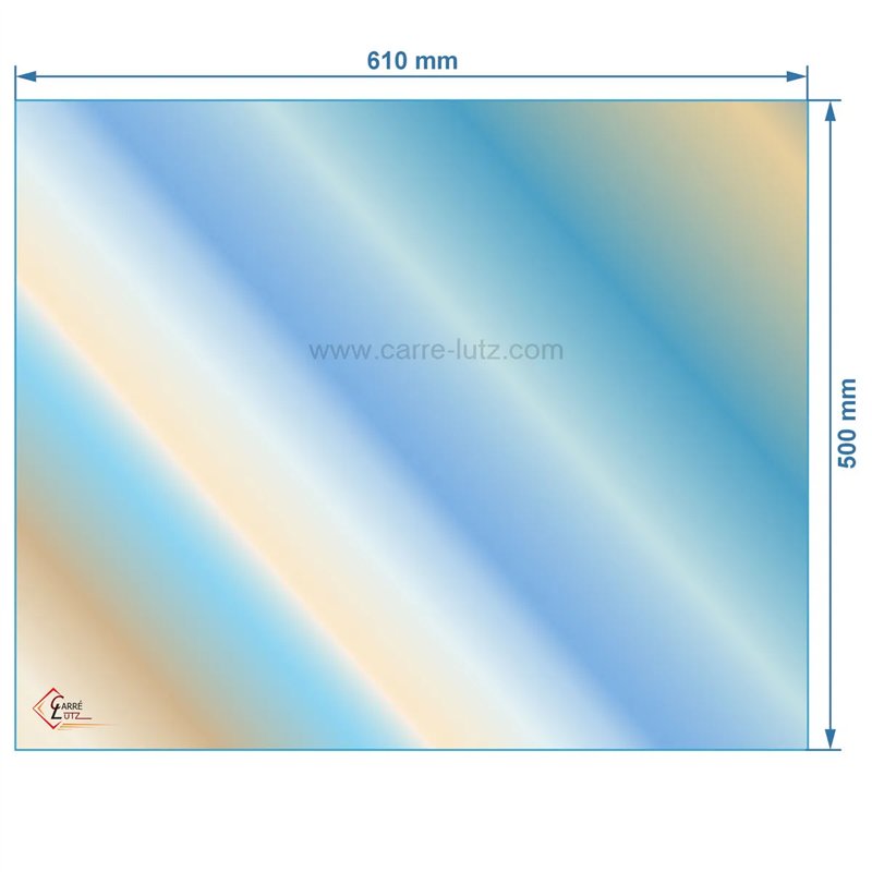 00292  AX126585A - verre réfractaire Vitrocéramique 610x500 mm Invicta 145,40 €