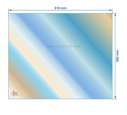 00292  Verre réfractaire Vitrocéramique 610x500 mm compatible avec Invicta - AX126585A 128,90 €