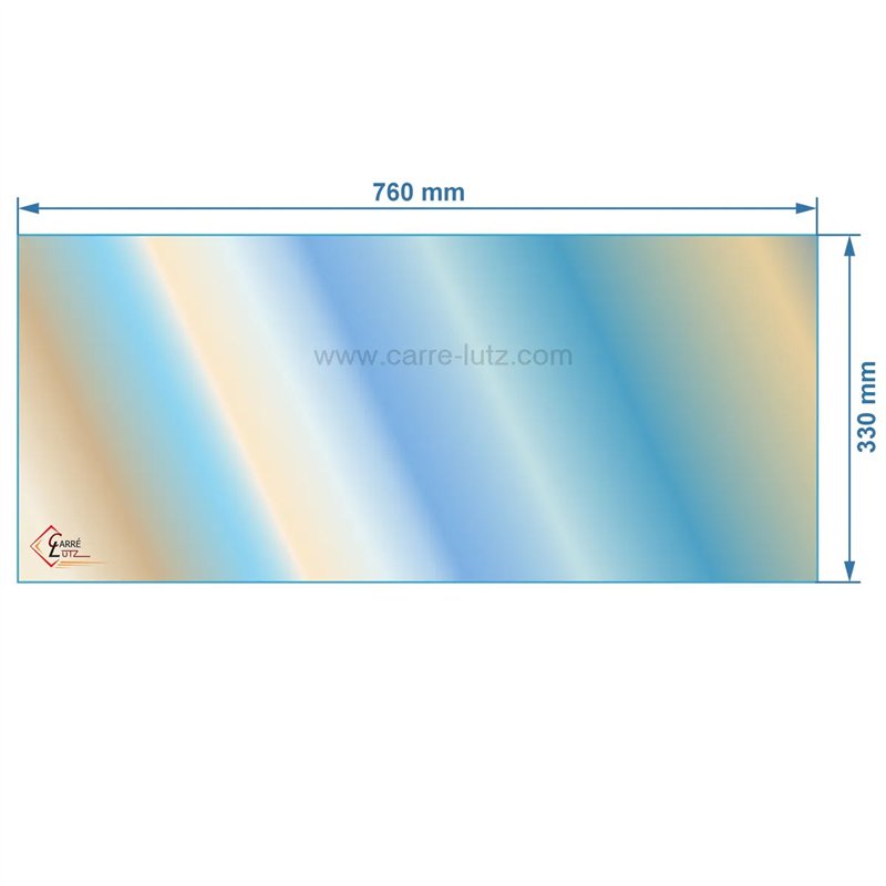 00293  AX186520 - verre réfractaire Vitrocéramique 760x330 mm Invicta 106,00 €