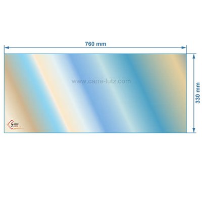 00293  AX186520 - verre réfractaire Vitrocéramique 760x330 mm Invicta 122,50 €