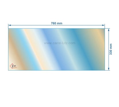 AX186520 - verre réfractaire Vitrocéramique 760x330 mm Invicta