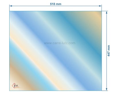 AX126575A - verre réfractaire Vitrocéramique 518x447 mm Invicta Flameo