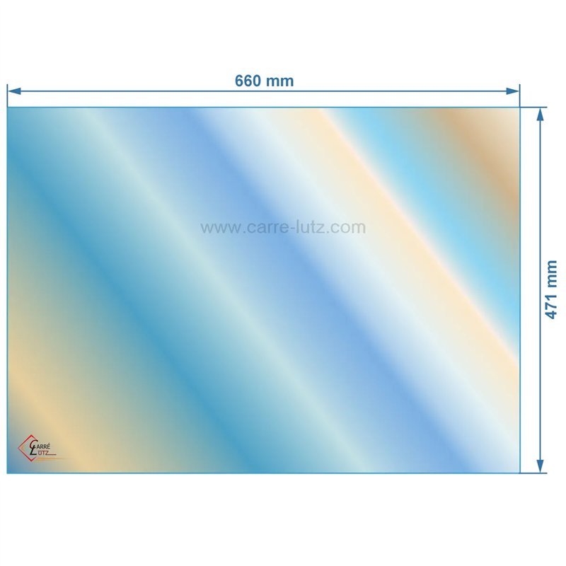 00295  AX186590B - verre réfractaire Vitrocéramique 660x471 mm Invicta  154,60 €