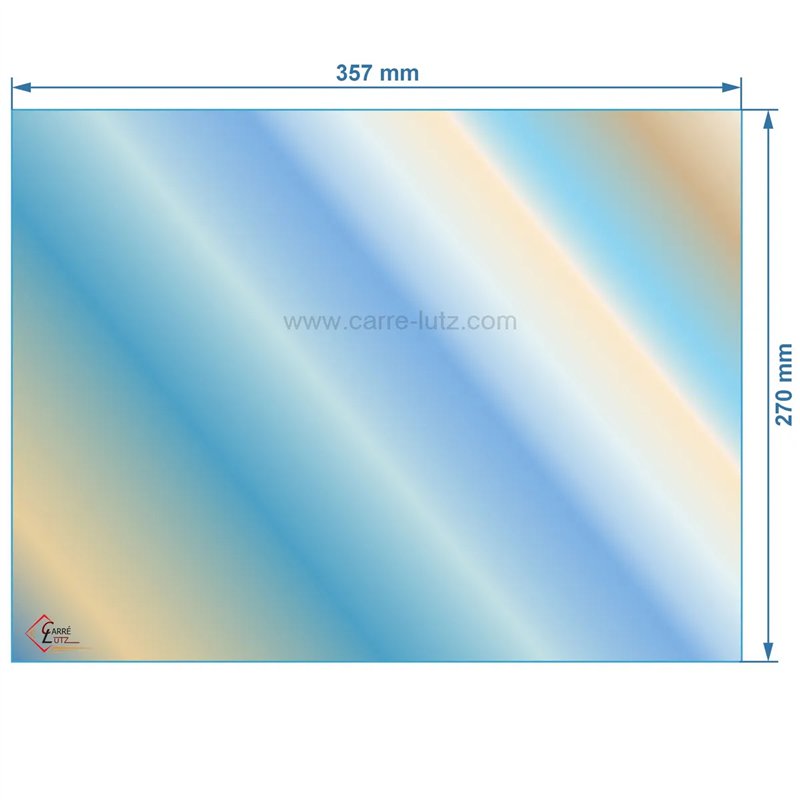 verre réfractaire Vitrocéramique 357x270 mm AX116669A Invicta 