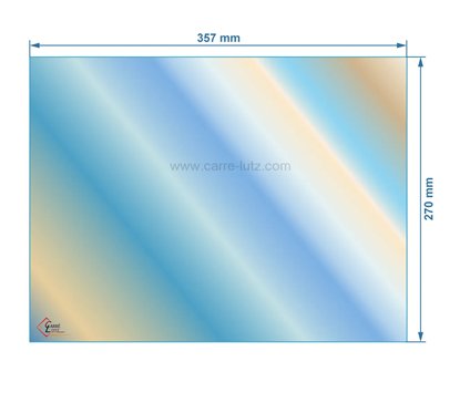 00296  verre réfractaire Vitrocéramique 357x270 mm AX116669A Invicta  49,80 €