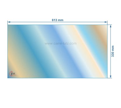 00297  AX116674A - verre réfractaire Vitrocéramique 613x330 mm Invicta  97,60 €