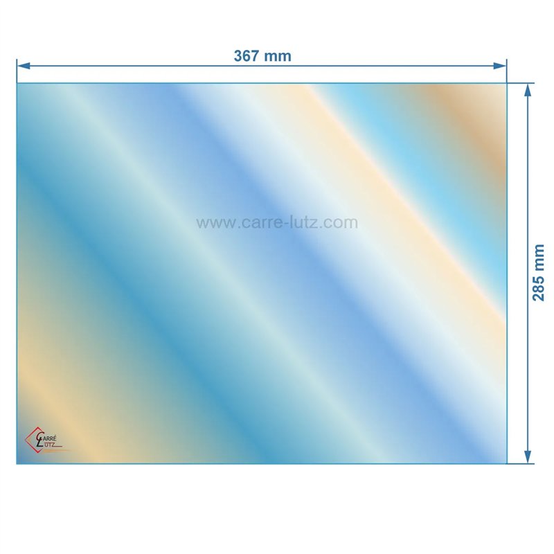 00299  AX516675A - verre réfractaire Vitrocéramique 367x285 mm Invicta  52,80 €