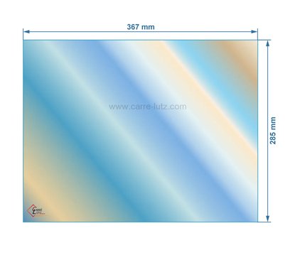00299  AX516675A - verre réfractaire Vitrocéramique 367x285 mm Invicta  52,80 €