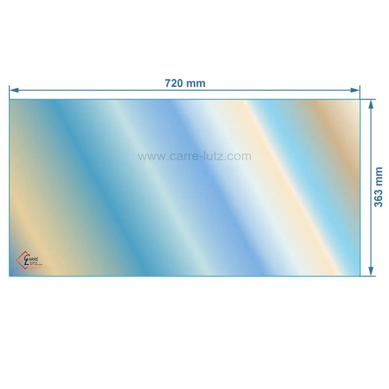 00300  AX216680A - verre réfractaire Vitrocéramique 720x363 mm Invicta  132,50 €