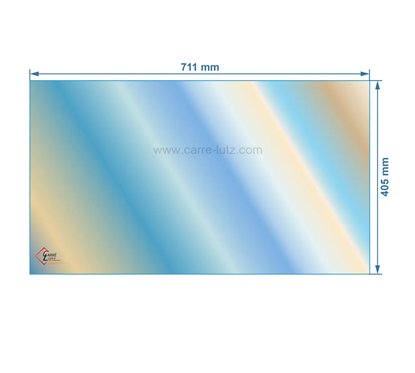 00301  AX116682A - verre réfractaire Vitrocéramique 711x405 mm Invicta  132,20 €