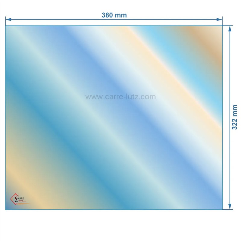 00302  AX116684A - verre réfractaire Vitrocéramique 380x322 mm Invicta  59,40 €