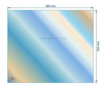 AX116684A - verre réfractaire Vitrocéramique 380x322 mm Invicta 