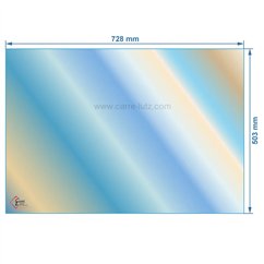 00303  AX828843A - Vitre réfractaire Vitrocéramique 728x503 mm non sérigraphié Invicta 193,60 €