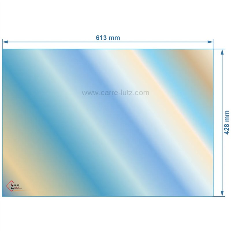 00307  AX126270 - Vitre réfractaire Vitrocéramique 613x428 mm Invicta 121,70 €