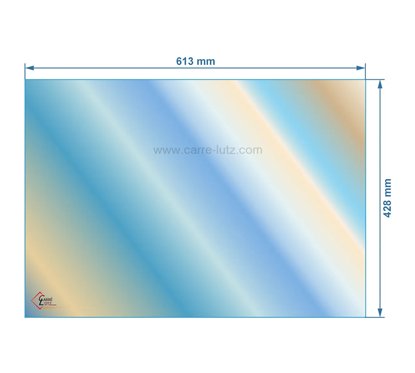AX126270 - Vitre réfractaire Vitrocéramique 613x428 mm Invicta