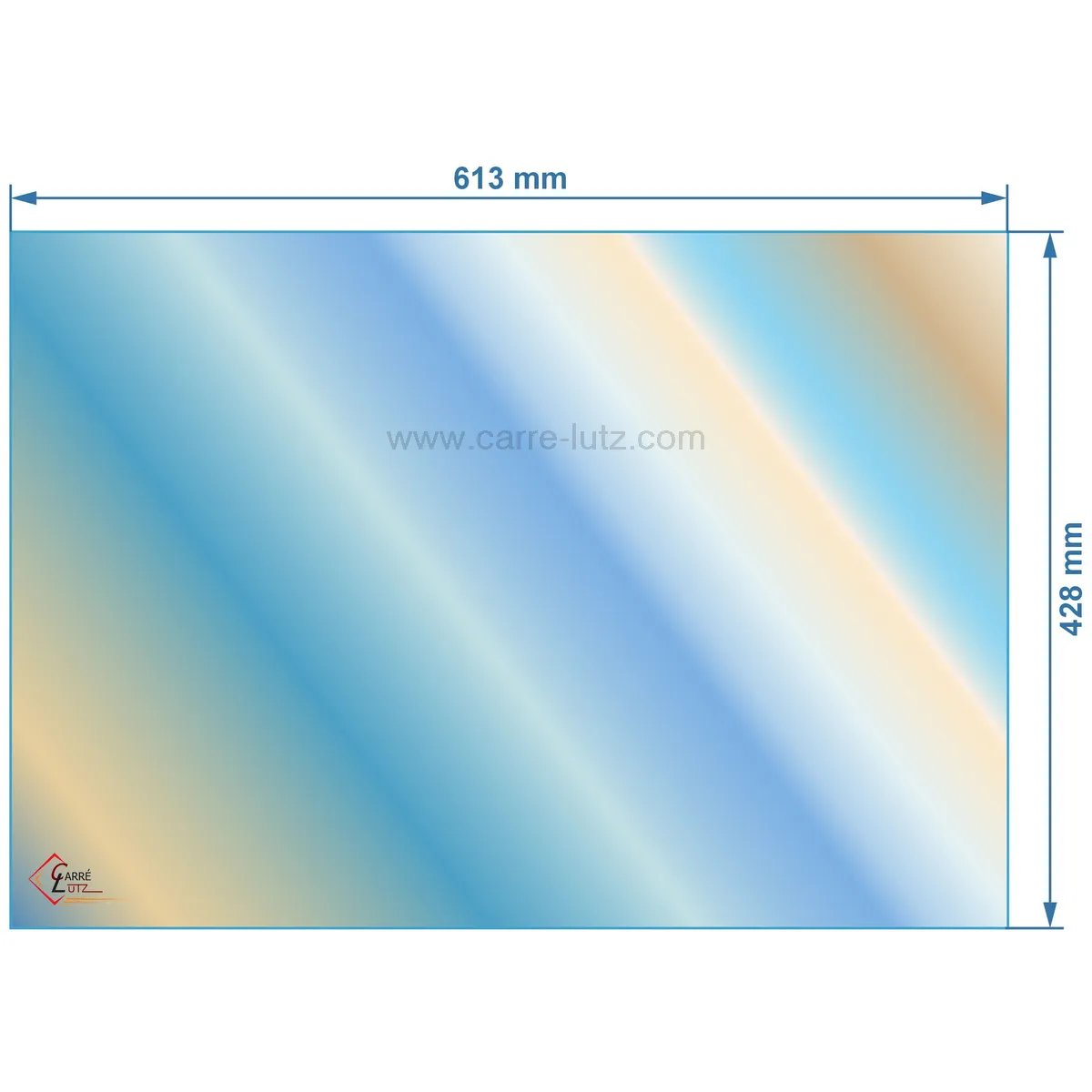 00307  AX126270 - Vitre réfractaire Vitrocéramique 613x428 mm Invicta 121,70 €