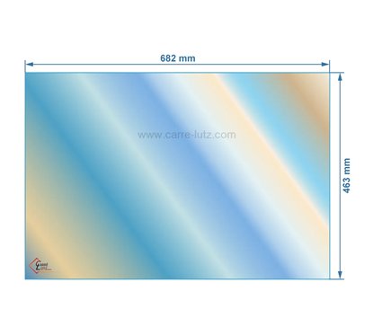 00308  AX603825A - Vitre réfractaire Vitrocéramique 682x463 mm Invicta 143,40 €