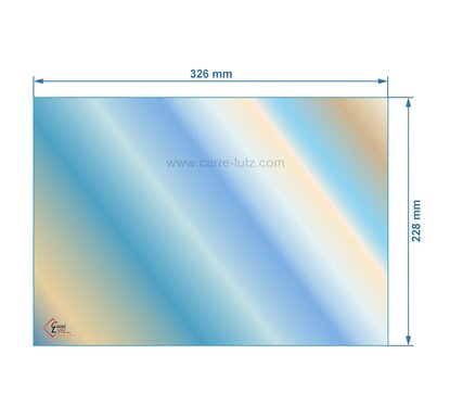 AX606138A - Vitre réfractaire Vitrocéramique 326x228 mm Invicta