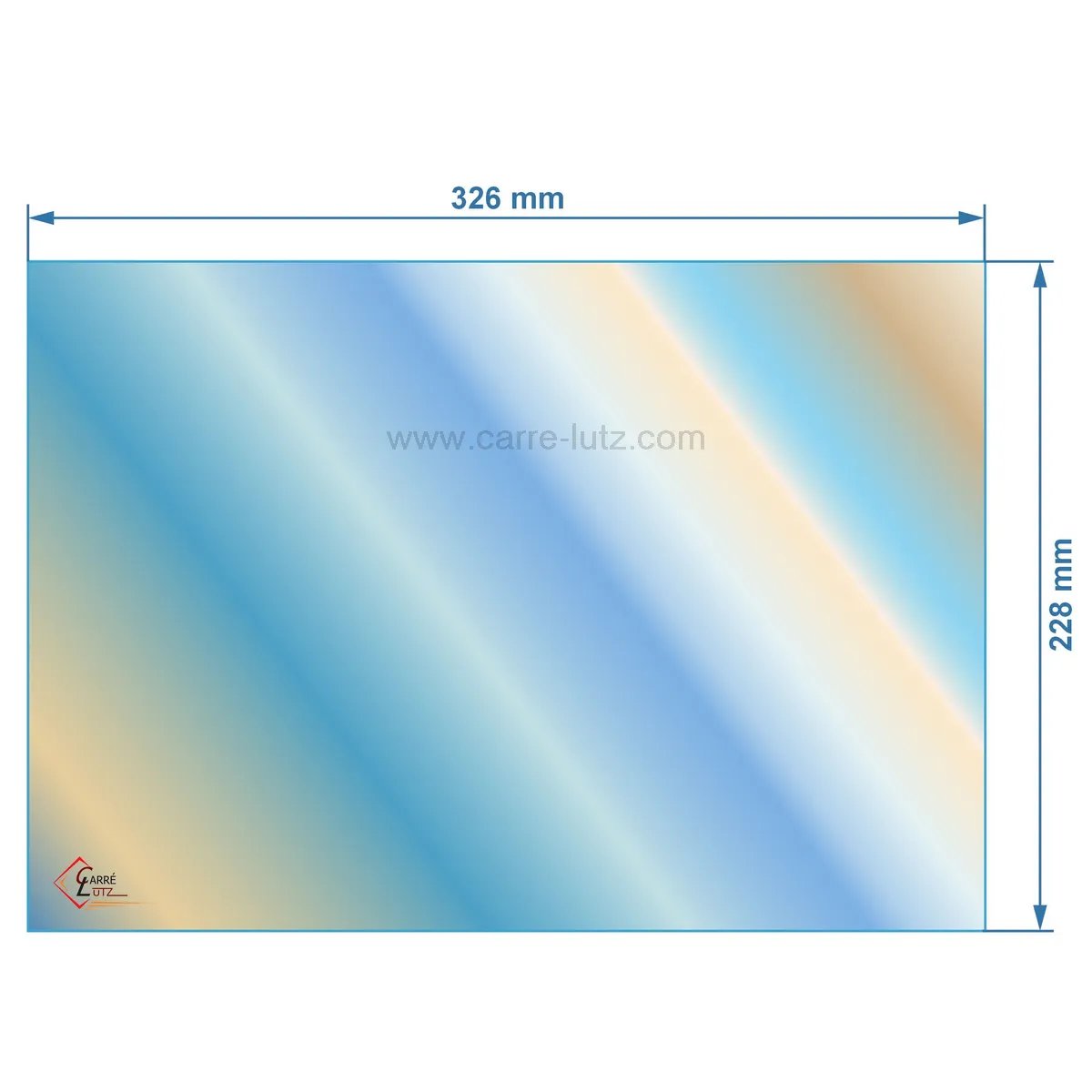 00309  AX606138A - Vitre réfractaire Vitrocéramique 326x228 mm Invicta 41,70 €