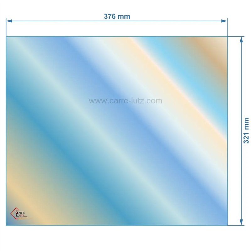 00311  AX161698A - Vitre réfractaire Vitrocéramique 376x321 mm Invicta  64,70 €