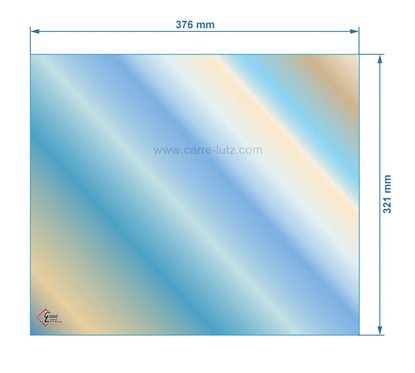 00311 Vitre réfractaire Vitrocéramique 376x321 mm compatible avec Invicta - AX161698A 51,10 €