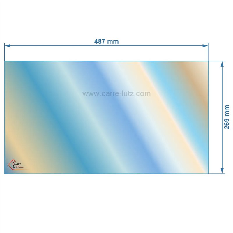 00312  AX677174A - Vitre réfractaire Vitrocéramique 487x269 mm Invicta  68,80 €