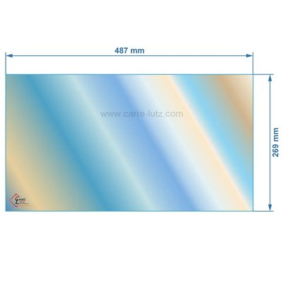 00312  AX677174A - Vitre réfractaire Vitrocéramique 487x269 mm Invicta  55,40 €