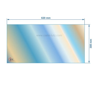 00313 Vitre réfractaire Vitrocéramique 620x308 mm compatible avec Invicta - AX216570A 87,80 €