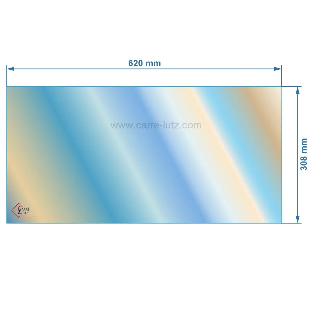 00313  Vitre réfractaire Vitrocéramique 620x308 mm compatible avec Invicta - AX216570A 87,80 €
