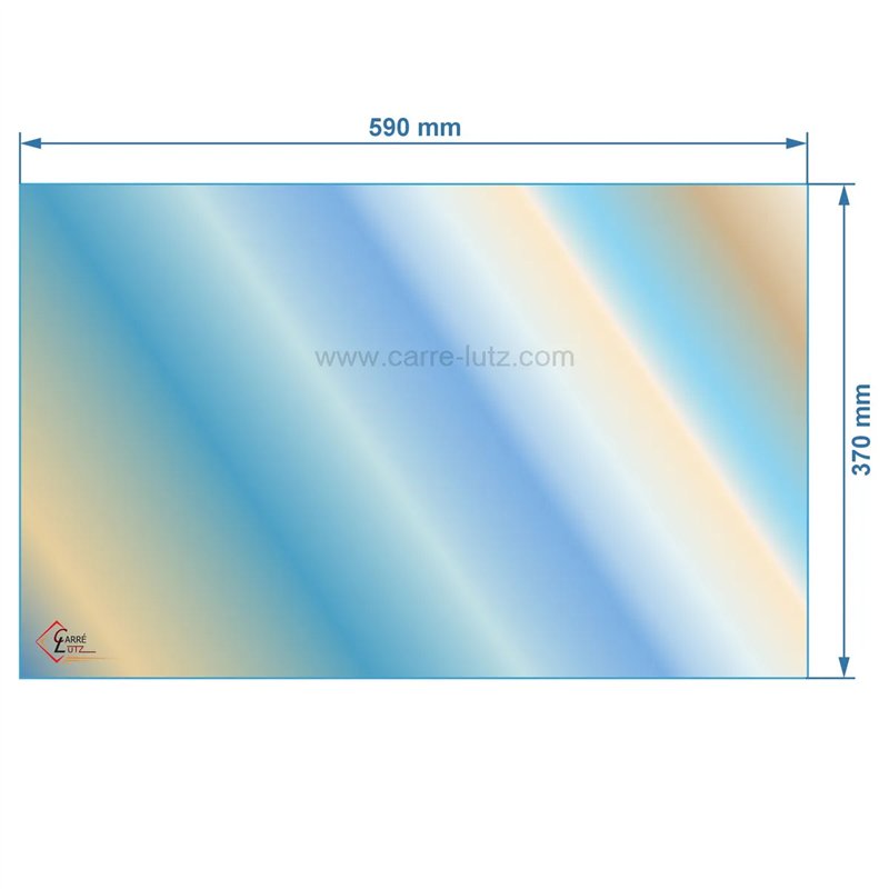 00315  AX976975A - Vitre réfractaire Vitrocéramique 590x370 mm Invicta  118,20 €