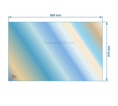 00315  Vitre réfractaire Vitrocéramique 590x370 mm compatible avec Invicta - AX976975A 92,30 €