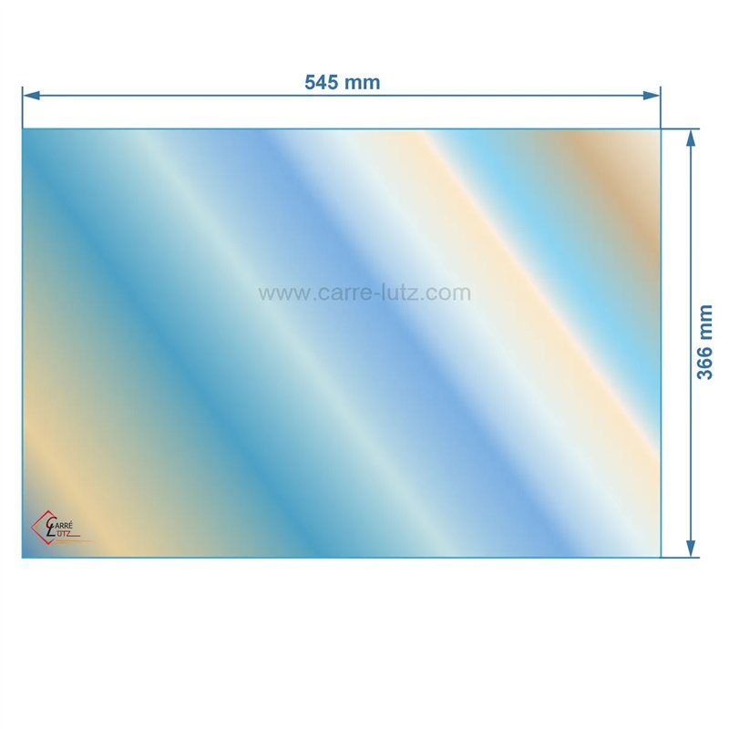 00316  AX125436A - Vitre réfractaire Vitrocéramique 545x366 mm Invicta  109,60 €