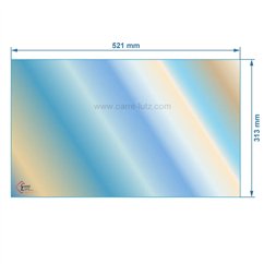 00256  Verre réfractaire Vitrocéramique 521x313 compatible avec Invicta - AX606126A 69,00 €