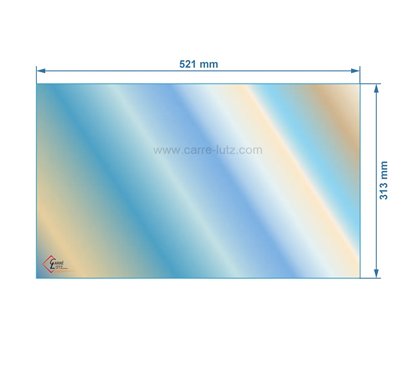 00256  verre réfractaire Vitrocéramique 521x313 AX606126A Invicta 74,30 €