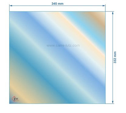 00258  Verre réfractaire Vitrocéramique 345x332 compatible avec Invicta - AX6061311A 48,50 €