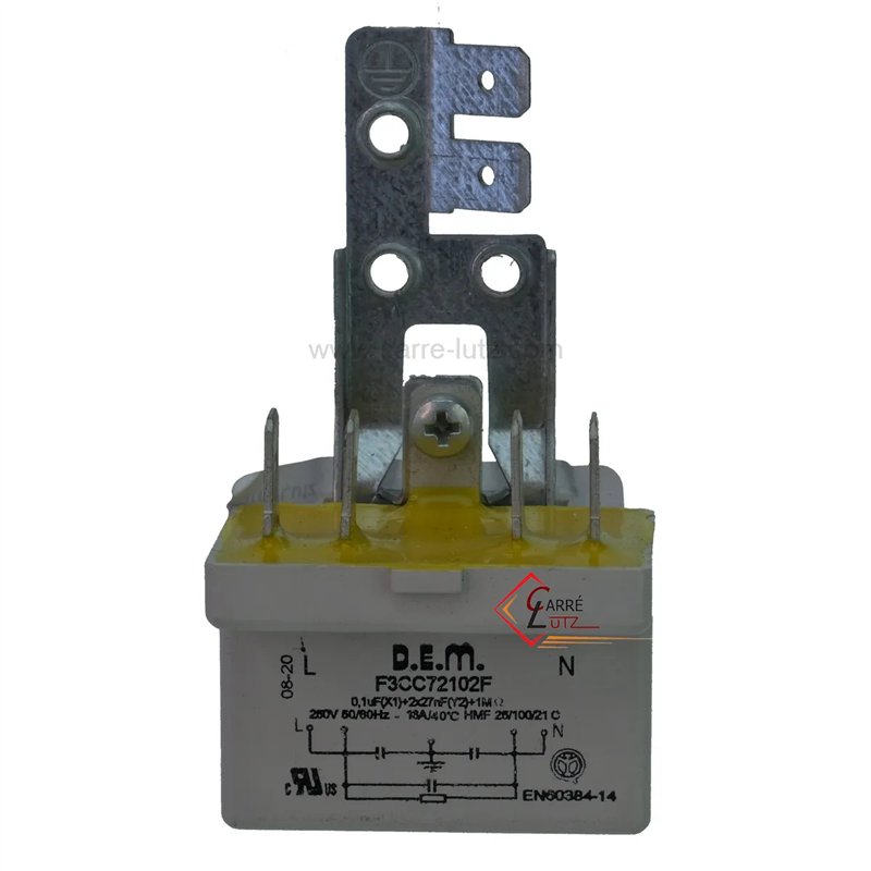 730204  Filtre antiparasite 0,1 mf 2 x 25 pf 6,00 €