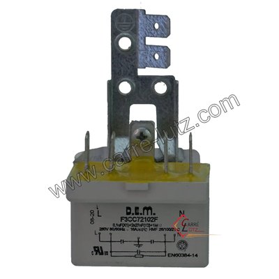 730204  Filtre antiparasite 0,1 mf 2 x 25 pf 6,00 €