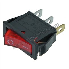 220204  Interrupteur à voyant rouge 16A 250V 3 cosses 1,30 €