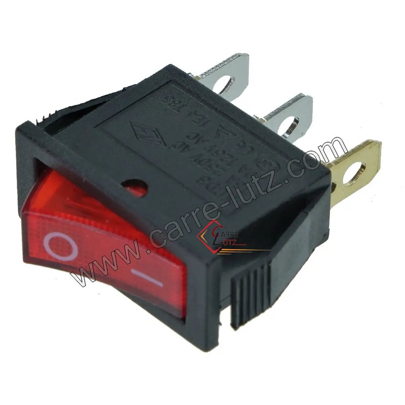 220204  Interrupteur à voyant rouge 16A 250V 3 cosses 1,30 €