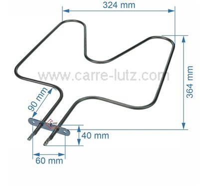 20390010  3570635015 - Résistance de sole 1000W de four A Martin Electrolux  8,90 €