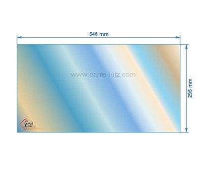 00250  Verre réfractaire Vitrocéramique 546X295mm compatible avec Deville 7847 - AXDV50975 65,20 €
