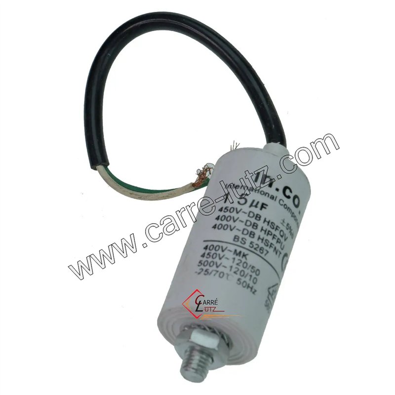 230030  Condensateur permanent à fils 1,5 MF 450V 2,60 €