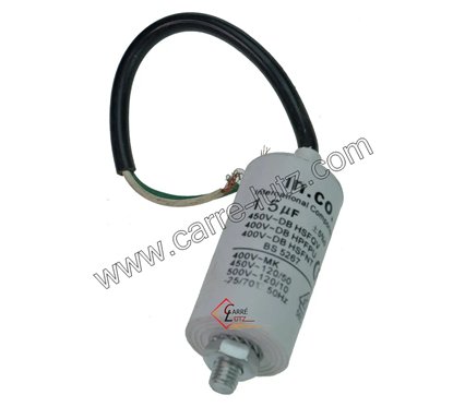 230030  Condensateur permanent à fils 1,5 MF 450V 2,60 €